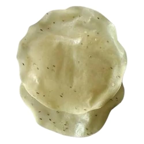 Image of Godka Fresh Rice Papad /Traditional Gujarati Khichiya Rice Papd /Ready to Roast or Fry Papad Frymus /Round shape Rice Papad with Jeera /Chawal ke Papad Fryms, 300 g