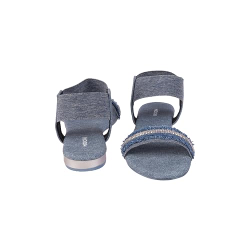 Image of Mochi Women Denim Beaded Slingback Casual Sandals