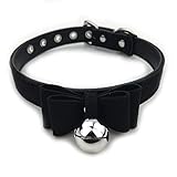 SZXL Bell Choker Collar Necklace Lolita Bow Collar Cat Kitty Velvet Necklace with Box for Women and Men