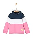 Blockstreifen, Kapuze s.Oliver Junior Mädchen Hoodie Sweatshirt, 5798 Dark Blue, 92/98/REG