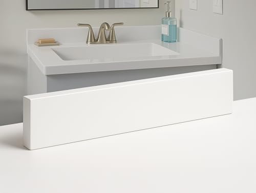 Threshold.shop Bathroom Vanity Sink Backsplash/Sidesplash (Super White Engineered Marble, 4' x 22')