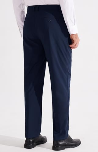 Libin Men's Dress Pants Classic Fit Pleated Front Work Golf Pants 29" 31" 33" Stretch Business Casual Pants Lightweight2