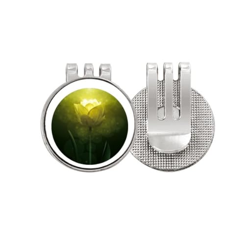 Marqueur de balle de golf en émail avec fixation magnétique puissante no/no Flower