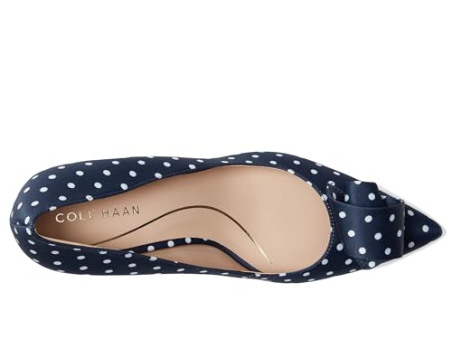 Cole Haan Women's Florette Pumps, Navy/White Polka Dot Print Textile, 9-B US