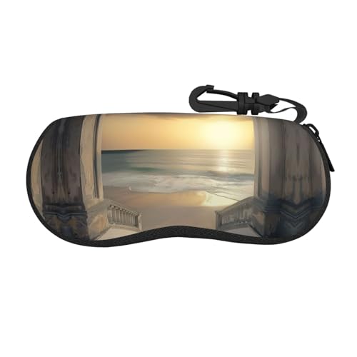 QJKFDHG Stairway to Heaven Étui à lunettes double face en néoprène imprimé personnalisé – Pochette à lunettes ultra légère et fine, support de...