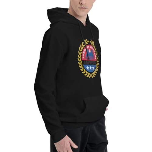 AMVETS Hoodies for Men's Hooded Sweatshirt Black2