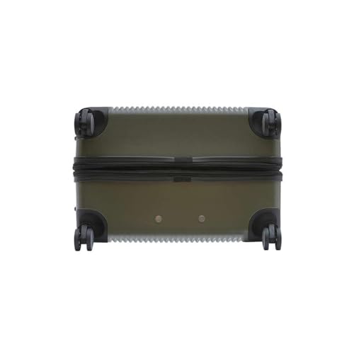 Image of Tommy Hilfiger Medium Hard Luggage Empire X - Olive | Check-in Trolley Bag with TSA Lock | 360 Spinner Double Wheels | Telescopic Handle | Polycarbonate Shell Suitcase | 68cm | 63L Capacity