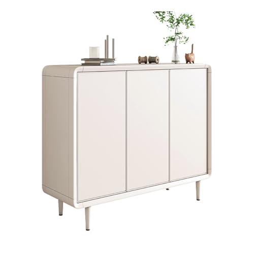 Zapatero con Puertas, Organizador Independiente con estantes Ajustables para Dormitorio, Pasillo, Sala de Estar (100 cm)