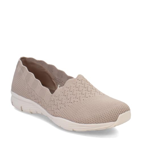 Image of Skechers Women's Seager Stat Scalloped Collar Engineered Skech-Knit Slip-on Classic Fit Loafer