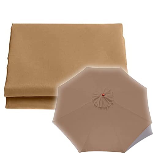 Repuesto de parasol impermeable de 2.7m con 6 varillas y protección UV para terraza