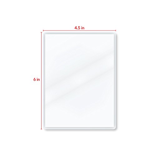 TruLam 7 Mil Laminating Pouches with Rounded Corners | Giant Card Size | 4-1/2 in. x 6 in. | Glossy Finish | Premium Adhesive for High-Clarity | 2 Carriers Included | 100 Pack