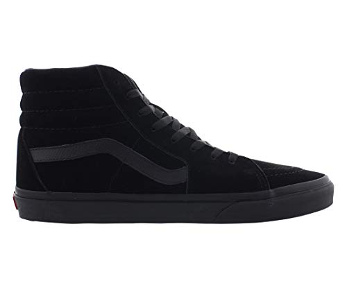 Vans Vans Unisex Hi-Top Trainers, Plain Black, 34.5 EU, Black Plain, 3.5