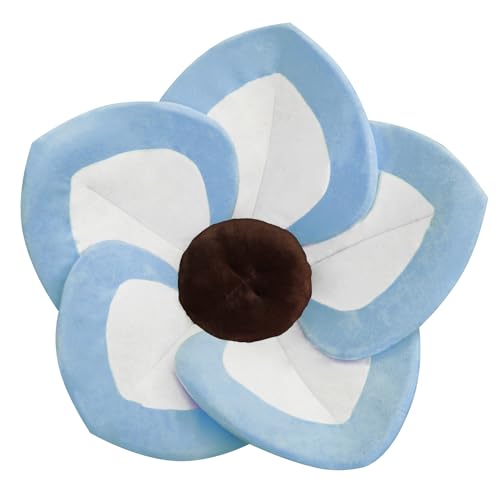 Image of Baby Bath - Flower Baby Bath Pad Infant Bathtub Mat for Bathtub Tub Sink(White Blue)
