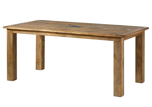 MASSIVMOEBEL24.DE Railway Esstisch Mango Größen, Farbe:Natur lackiert, Größe:180x90 cm