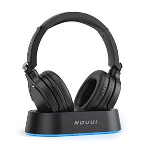 Wireless Headphones for TV Watching, TV Headphones Wireless for Seniors with Transmitter Charging Base, Over ear Bluetooth Headset No Audio Delay, HIFI Stereo, 65H Playtime, Gifts for Parents/Elderly