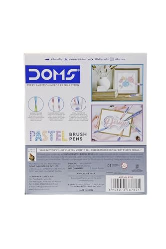 Doms Pastel Brush Pens (14 Shades | 12 + 1 + 1) (Pack of 1), Multicolor - Image 5