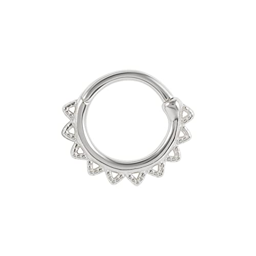 Stud de nez 18G en argent 925 TABOJS avec motif triangle discret