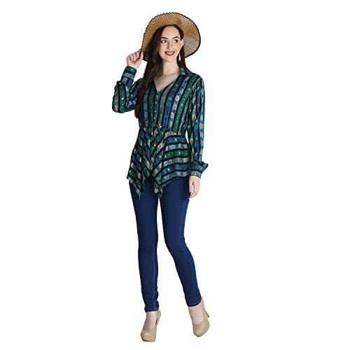 Image of GRECIILOOKS Women's Regular Fit Tops | Tops for Women | Tops for Jeans for Women | Rayon Tops for Women | One Piece Tops for Women | Western Tops for Women Stylish