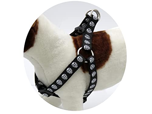 Dog Harness - Size S, Pet Accessories, Official Product - Valencia (CyP Brands), Black/White, Small