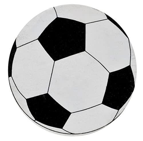 Confettis de table football en papier noir et blanc (x50) REF/4865 décoration ballon de foot, 2cm, (confettis-football)