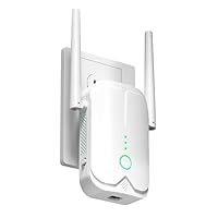 WiFi Extender Booster, WiFi Repeater WLAN Verstärker WiFi Extender bis zu 5000sq.ft Mit Repeater/AP Modus, Long Range Amplifier mit Ethernet Port zu Allen WLAN Geräten, 1-Key Setup, Access Point