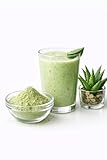 100% Aloe Vera Pulver 150g, fein gemahlenes Pulver aus Aloe Vera Pflanze, ohne Zusätze, vielseitig verwendbares Pflanzenpulver für Getränke, Shake, Smoothies, Rezepte & Küche, vegan, drink, gel, grün