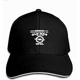 MOBSAN Klassisch Basecap Unterschätze Niemals einen Alten Mann Opel Grafik Logo Sommer Cool Classic Snapback Hut Peaked Hip Hop Liebhaber lustige Outdoor-Sportarten Sonnenhut Geschenk