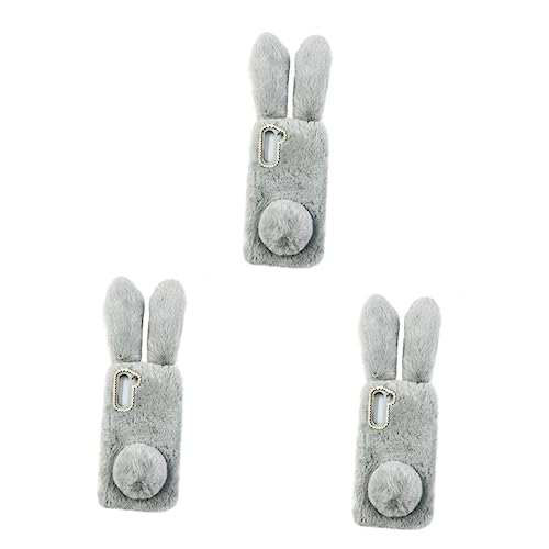 Coque de téléphone gonflée souple S23 antichoc avec étui oreille de lapin Uonlytech