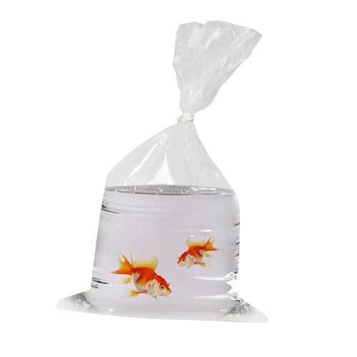 Kcgani 50 Pack Clear Fish Transport Bags 14x8 Inches