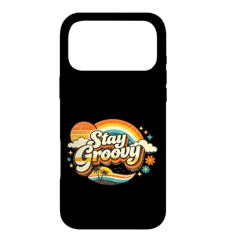 Stay Groovy ���g�� �T���Z�b�g �q�b�s�[ ���w �X�}�z�P�[�X iPhone 17 Pro Max �p