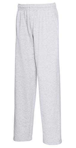 Fruit of the Loom Unisex Kids Elasticated Cuff Classic Jog Pants, Heather Grey, 14-15 Years (Manufacturer Size:36) - B