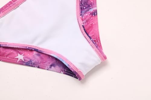 Image of Arshiner Girls Swimsuit 3 Piece Bathing Suits Cute Bikini Tankini Sets Teen Ruffle Swimwear with Cover Up Skirt