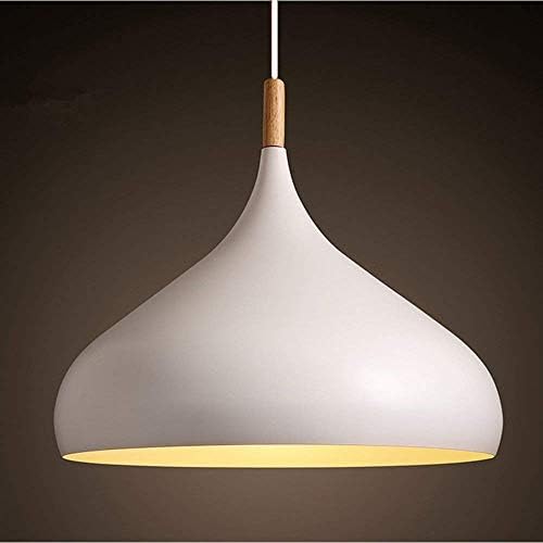 60 Watt Modern Elegance Pendant Hanging Lamp Metal Pendant Lighting Pendant Shade Chandeliers Hanging Lighting Retro Industrial lamp Vintage lampshade Pendant Light Fixtures (White)