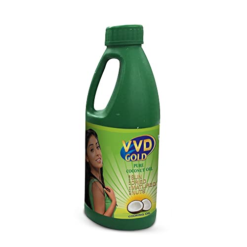 Image of VVD Gold Pure Coconut Oil - 1 Litre Can Super Saver pack | For Cooking Purpose | Thengai Ennai | Velichenna | Naariyal Tel | Kobbari Nune | Tengina Enne
