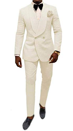 Mens Double Breasted Wedding Tuxedo Suit