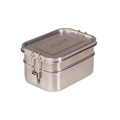 Alpkit Tiffin 1300 2-tier Lunchbox, camping, stainless steel