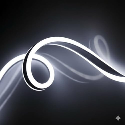 Image of HEADLY 16.4 Feet LED Neon Strip Lights, with 12V Adapter, Waterproof IP65, Silicone Flexible Rope Light for Home Wall Decor | Neon Lights | 5 Meter |