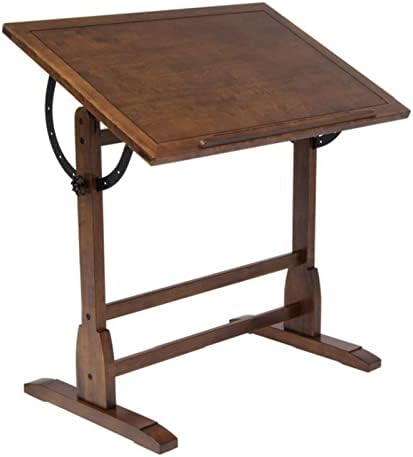 Adjustable Wooden Drafting Table with Tiltable Top Folding Design for Artists and Home Office Perfect for Painting Sketching and Drafting Work