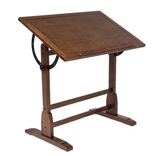 Table pliante réglable pour la maison et le bureau – Plateau inclinable en bois polyvalent pour artistes, design graphique, dessin, écriture et lecture – Solution de station de travail portable