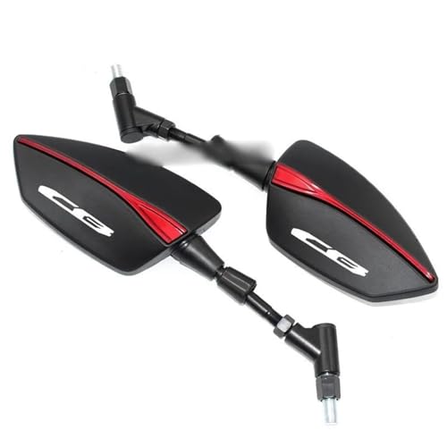 Espejos retrovisores ajustables para motos Honda CB125R CB300R y CB500X en color rojo