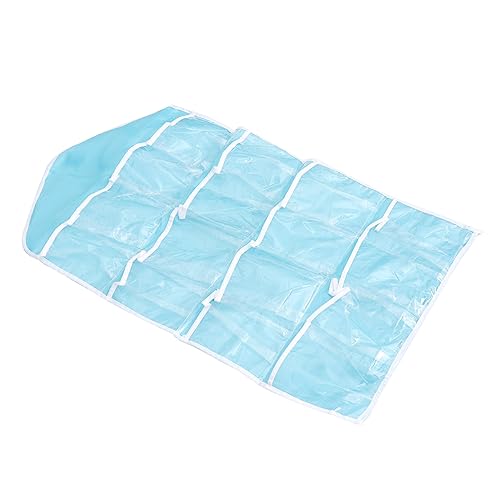 FONDOTIN Organizador Colgante De 16 Bolsillos Transparente De Poliéster Para Ropa Interior y Calcetines Soporte Para Armario, Adecuado Para Dormitorio y Hogar