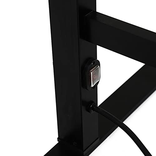 Toallero eléctrico de aluminio negro con acabado minimalista 5