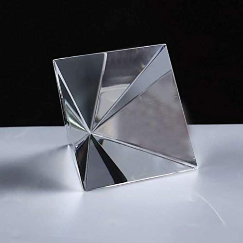 TEHAUX 1Pc Experiência Clara Pirâmide De Pesquisa De Luz Prisma De Ensino Óptico Mm Quatro Lados Do