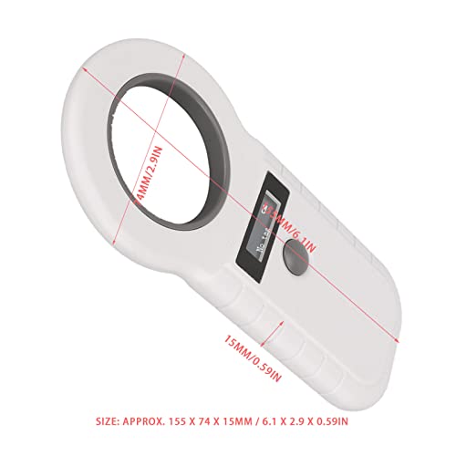Microchip Scanner,Pet Microchip Scanner,Dog Microchip Reader,Tag Reader for Animals,134.2Khz 125Khz Pet Microchip Reader Handheld RFID Scanner - Image 4