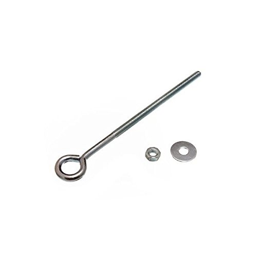 Eye Bolt with Nuts and Washers M6 6Mm X 150Mm Bzp Weatherproof Pack 2