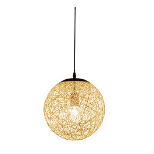 Abat-jour suspendu en rotin beige et luminaire de plafond pour salon et restaurant