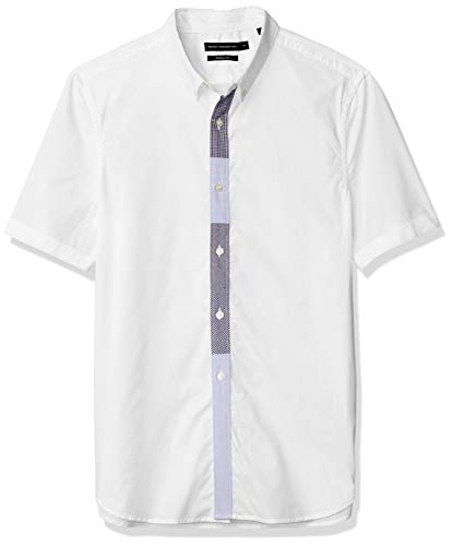 French Connection Poplin Patchwork Camicia Uomo