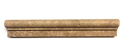 Walnut 2x12 Travertine Chair Rail Ogee Molding