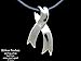 Awareness Ribbon Necklace in Sterling Silver Awareness Ribbon Pendant Handmade by Paxton