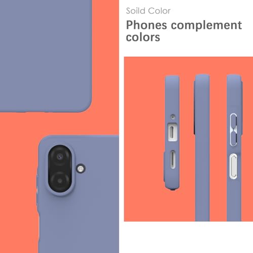 Image of YATWIN Silicone Case for Samsung Galaxy A07 4G, Soft-Touch, Shockproof, DustProof, Antiskid Phone Cover for Samsung Galaxy A07 4G - Lavender Grey